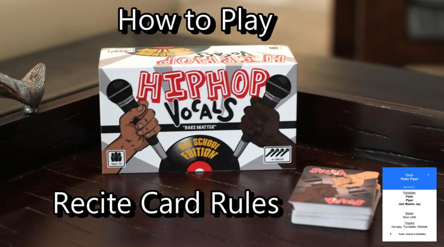 Game Tips- Recite Cards